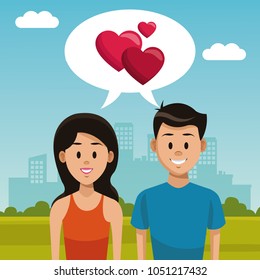 Young couple in love