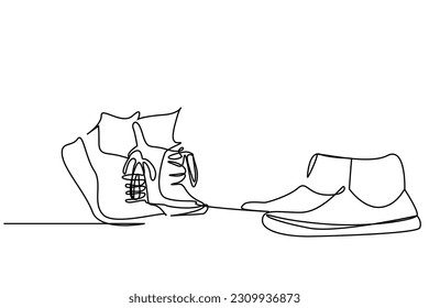 young couple in love shoes and legs kissing flirt line art