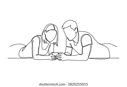 Young couple lying down