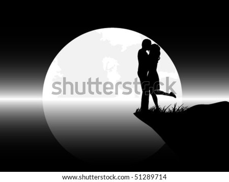 young couple on night