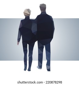 A young couple outside
