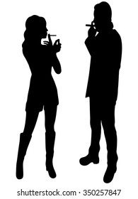 Young Couple Smoking Cigar