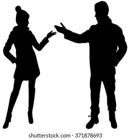 young couple talking