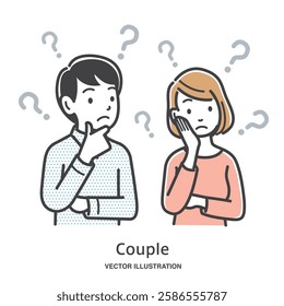 young couple thinking about the future