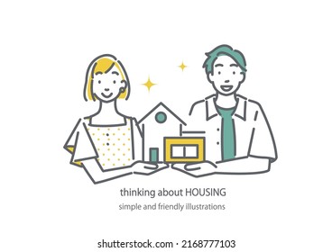 young couple thinking about housing