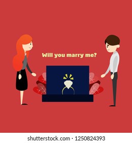 young couple vector illustration for web