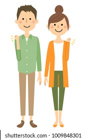 Young couple, Victory Pause
