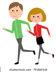 Young couple, Walking