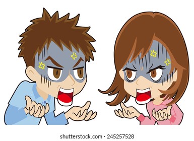 young couple who quarrels