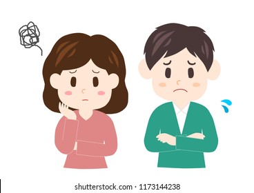 Young couple who is troubled