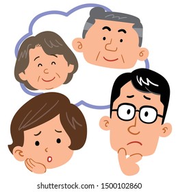 Young couple worried about parents