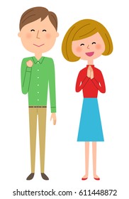 Young couple,Be glad