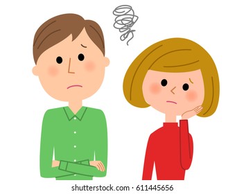 悩む女性 のイラスト素材 画像 ベクター画像 Shutterstock