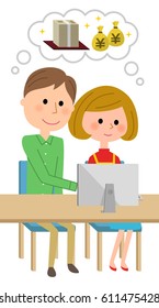 Young couple,Great cost