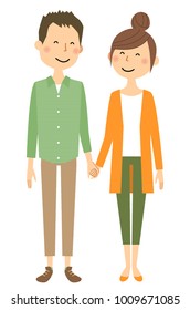 Young couple,Hold hands