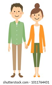 Young couple,Hold hands
