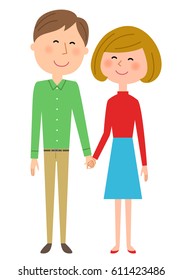 Young couple,Hold hands