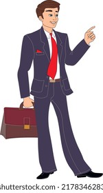 A young and creative businessman made a successful deal.