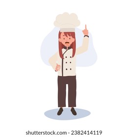Joven mentor culinario en Sombrero de Chef. El Chef Infantil Da Consejos De Cocina De Expertos.