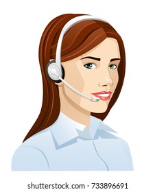 Young customer service woman smiling 