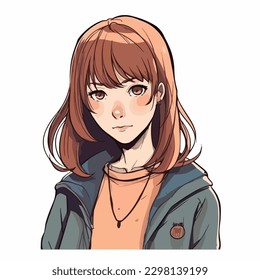 young cute girl anime style character vector illustration design. Manga Anime girl Faces Cartoon. face young girl anime style character vector illustration design. anime female manga cartoon. isolated
