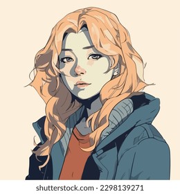 young cute girl anime style character vector illustration design. Manga Anime girl Faces Cartoon. face young girl anime style character vector illustration design. anime female manga cartoon. isolated
