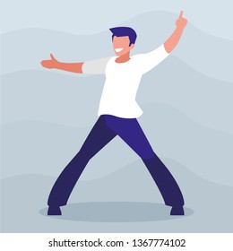 young dancer disco style character