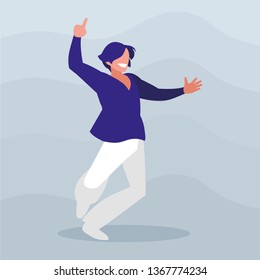 young dancer disco style character