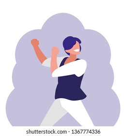 young dancer disco style character
