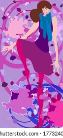 young dancing girl