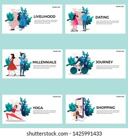 Young day Concept banner Vector Design 