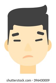 Young depressed man.