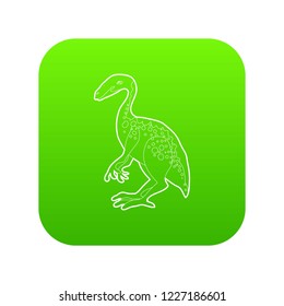 Young dinosaur icon green vector isolated on white background