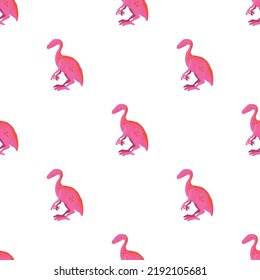 Young dinosaur pattern seamless background texture repeat wallpaper geometric vector