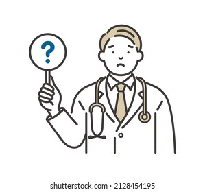 A young doctor with an answer tag. The answer is ?.