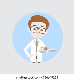 Young Doctor with Medicine Vector