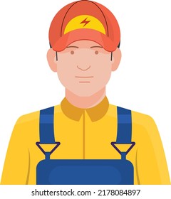 Young Electrician Power and Electrical Flat icons,
