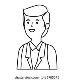 young elegant businessman worker character