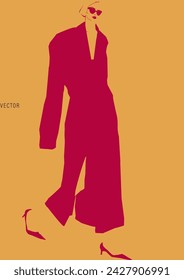Young elegant woman. Fashion illustration. Vector