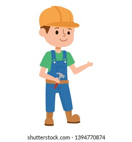Young Engineer working kid illustration young professional 