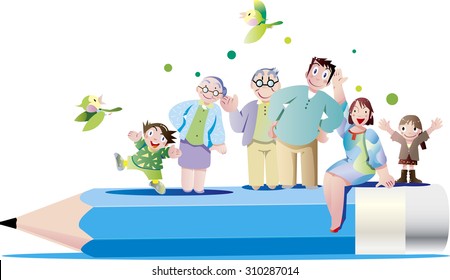  young families & elderly couple