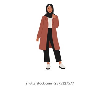 A young fashion Girl is staying