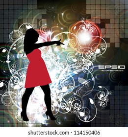 Young fashion girls. Vector illustration