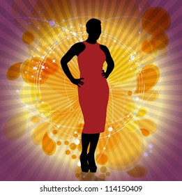 Young fashion girls. Vector illustration