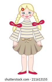 young fashion girls (vector illustration)