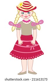 young fashion girls (vector illustration)