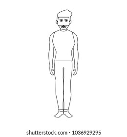 Young fashion man cartoon