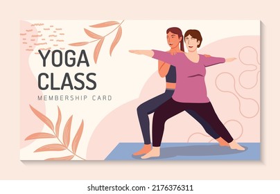 Joven gorda disfrutando de clases de yoga, estilo de vida saludable, recreación activa, día de yoga, mujer haciendo ejercicios de yoga. ilustración vectorial de carácter.
