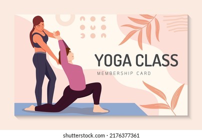 Young fat woman enjoying yoga class , Healthy lifestyle, active recreation, Yoga day, Woman doing yoga exercises. character Vector illustration.