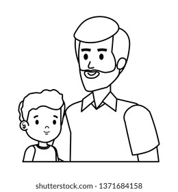 young father with son characters